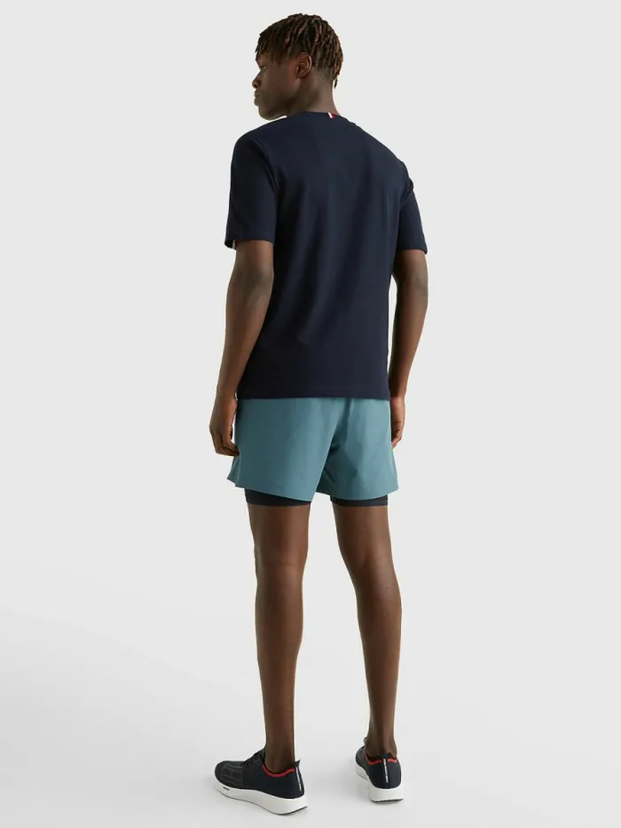 Tommy Hilfiger Sport Th Cool Signature Tape TShirt Desert Sky Mens TShirts Near Me