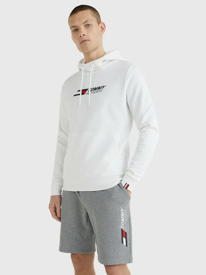 Tommy Hilfiger Sport Th Cool Terry Hoody White Mens Sweatshirts and Hoodies Casaul Tommy Hilfiger Sport Th Cool Terry Hoody White Mens Sweatshirts and Hoodies Casaul