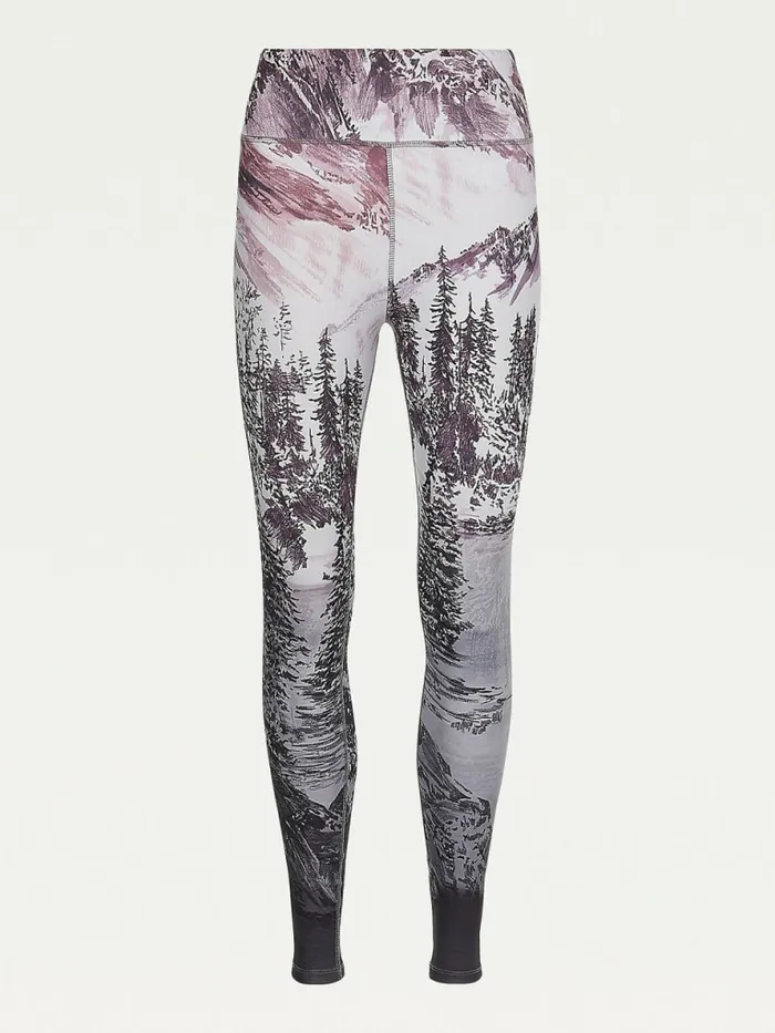 Tommy Hilfiger Sport Tommy Icons Th Cool Leggings Icon Red Gradient Landscape Womens Tommy Hilfiger Sport