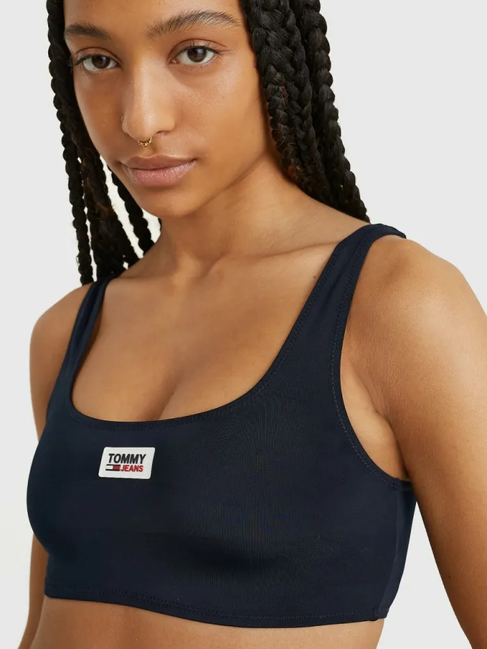 Tommy Hilfiger Square Neck Bikini Bralette Desert Sky Womens Swimwear Cheap On Sale