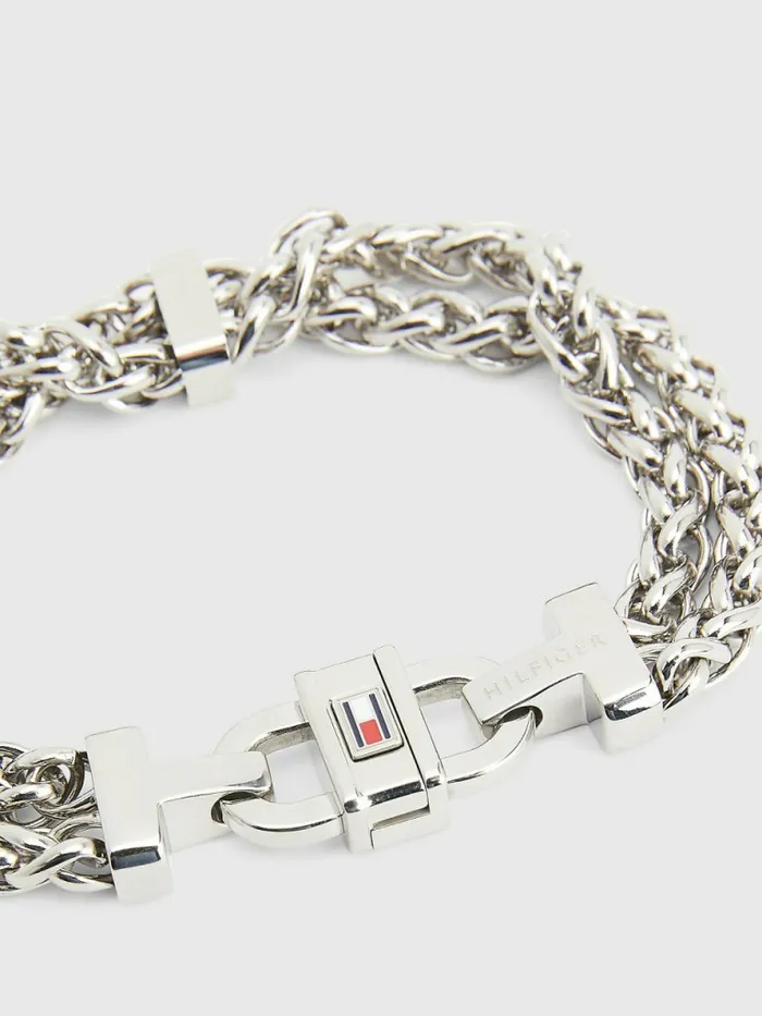 Tommy Hilfiger Stainless Steel Carabiner Bracelet Silver Mens Jewellery and Cufflinks