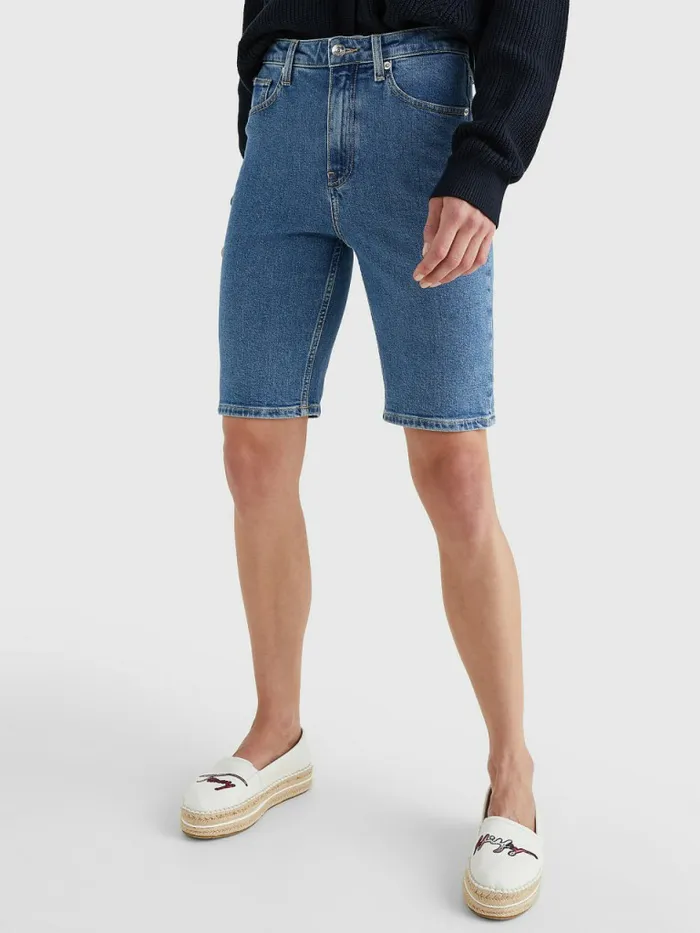 Tommy Hilfiger Straight Denim Shorts Aura Womens Shorts Online