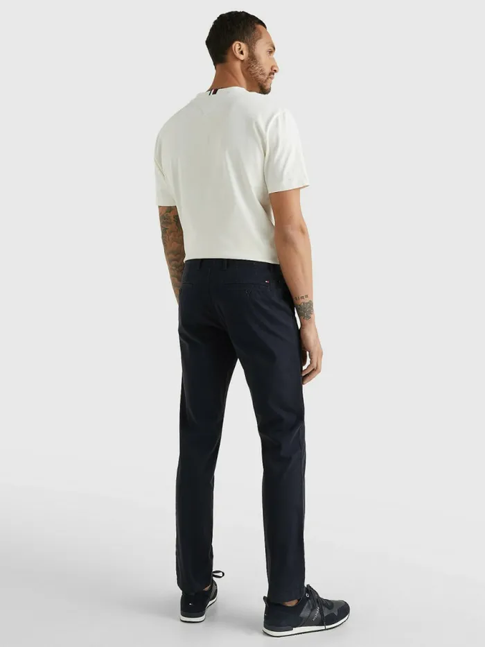 Tommy Hilfiger Stretch Cotton Chinos Sky Captain Mens Trousers