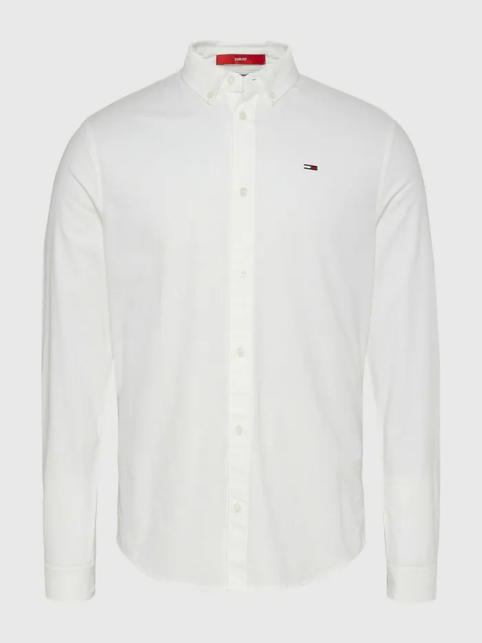 Tommy Hilfiger Stretch Oxford Cotton Slim Fit Shirt White Mens Shirts On Sale Tommy Hilfiger Stretch Oxford Cotton Slim Fit Shirt White Mens Shirts On Sale
