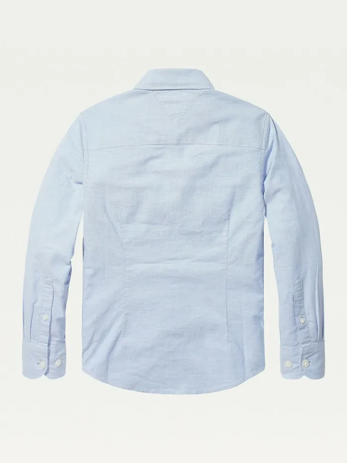 Tommy Hilfiger Stretch Oxford Shirt Shirt Blue Girls Tops and TShirts Gift 4 You