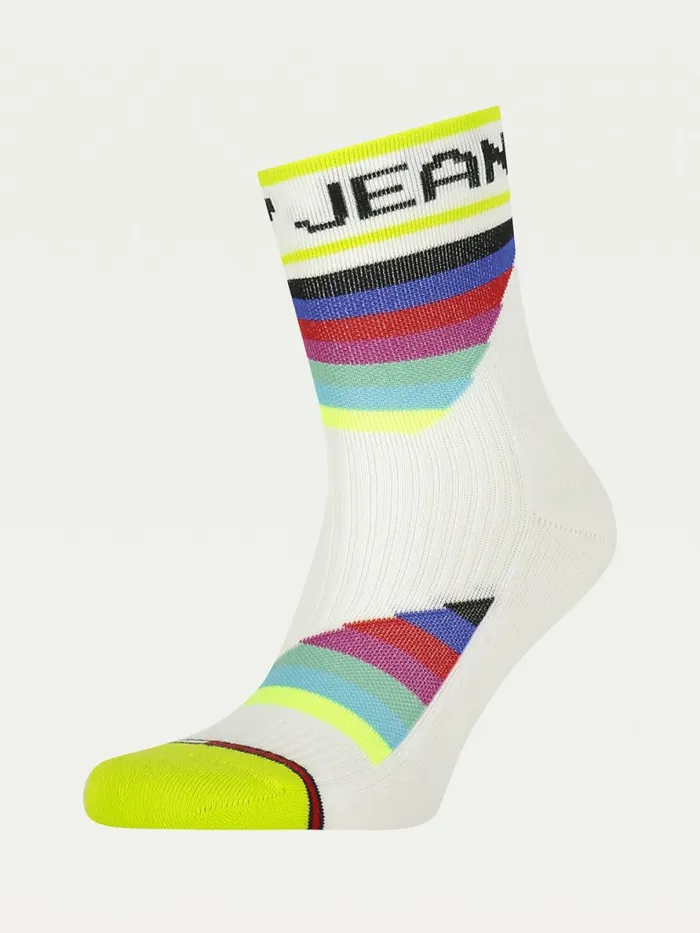 Tommy Hilfiger Stripe Short Socks Lime Womens Socks and Hosiery Cheap On Sale Tommy Hilfiger Stripe Short Socks Lime Womens Socks and Hosiery Cheap On Sale