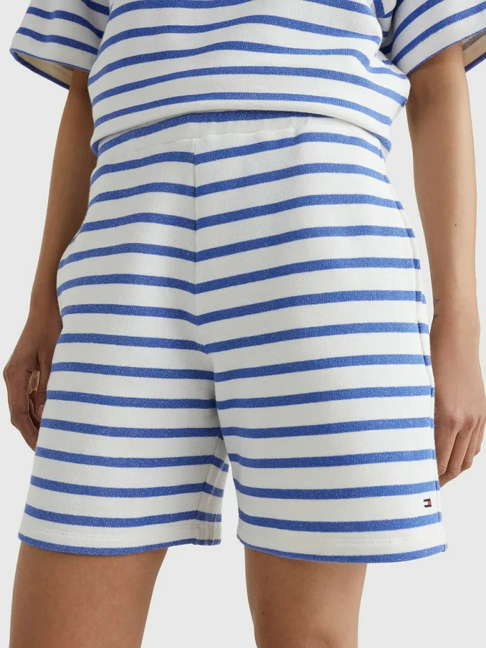 Tommy Hilfiger Stripe Shorts Breton StpWhite Verona Blue Womens CoOrds Online Tommy Hilfiger Stripe Shorts Breton StpWhite Verona Blue Womens CoOrds Online