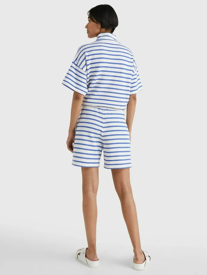 Tommy Hilfiger Stripe Shorts Breton StpWhite Verona Blue Womens CoOrds Online