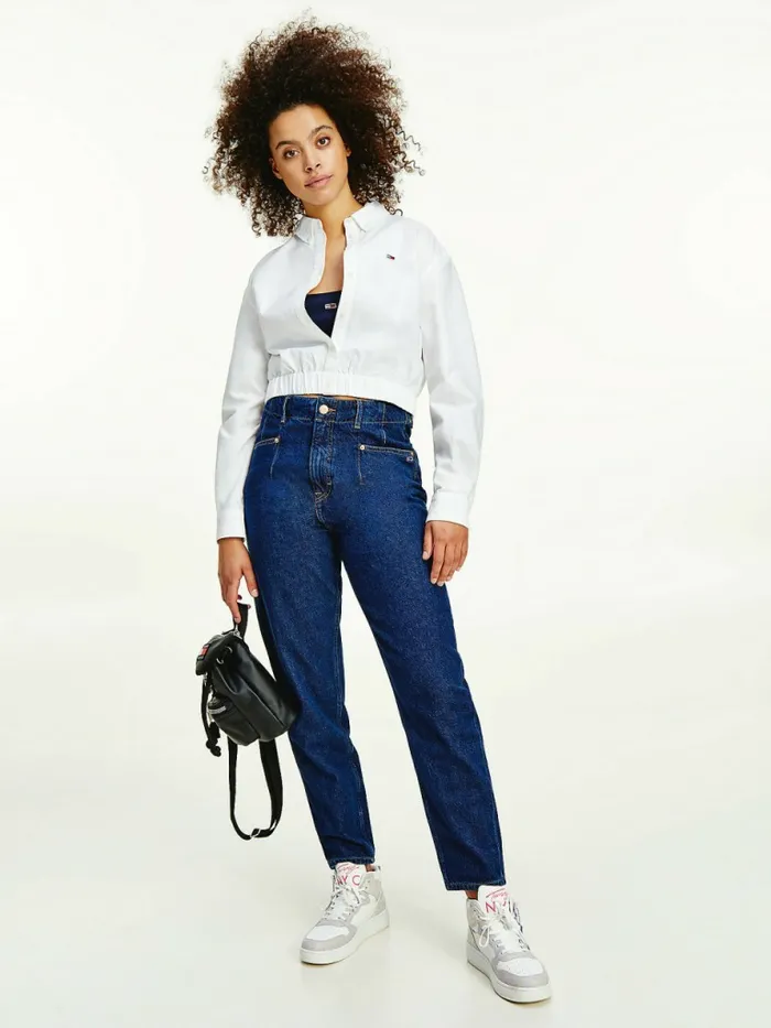 Tommy Hilfiger Super Cropped Organic Cotton Boyfriend Shirt White Womens Shirts and Blouses Cheap On Sale Tommy Hilfiger Super Cropped Organic Cotton Boyfriend Shirt White Womens Shirts and Blouses Cheap On Sale