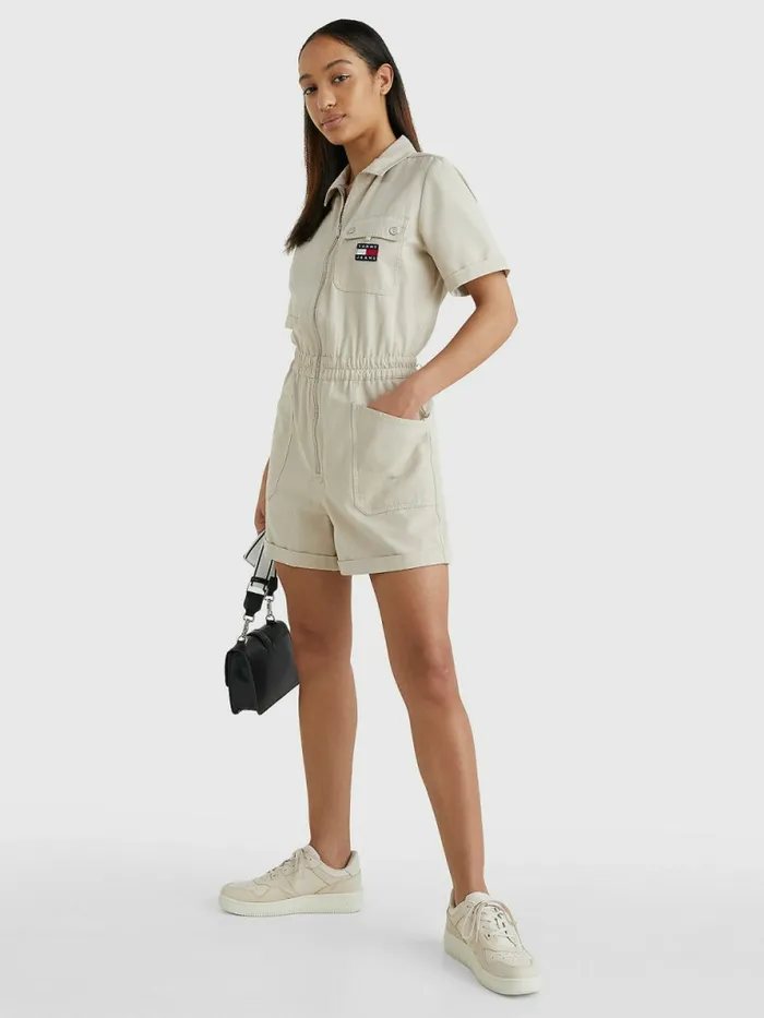 Tommy Hilfiger Surplus Short Playsuit Savannah Sand Womens Dresses and Jumpsuits Gift 4 You