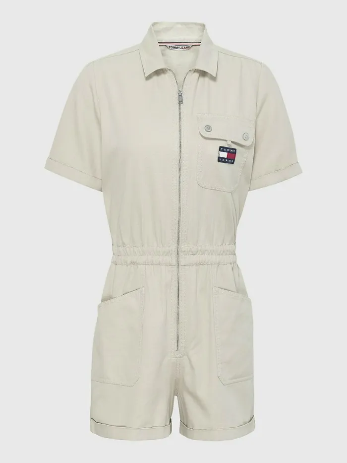 Tommy Hilfiger Surplus Short Playsuit Savannah Sand Womens Dresses and Jumpsuits Gift 4 You