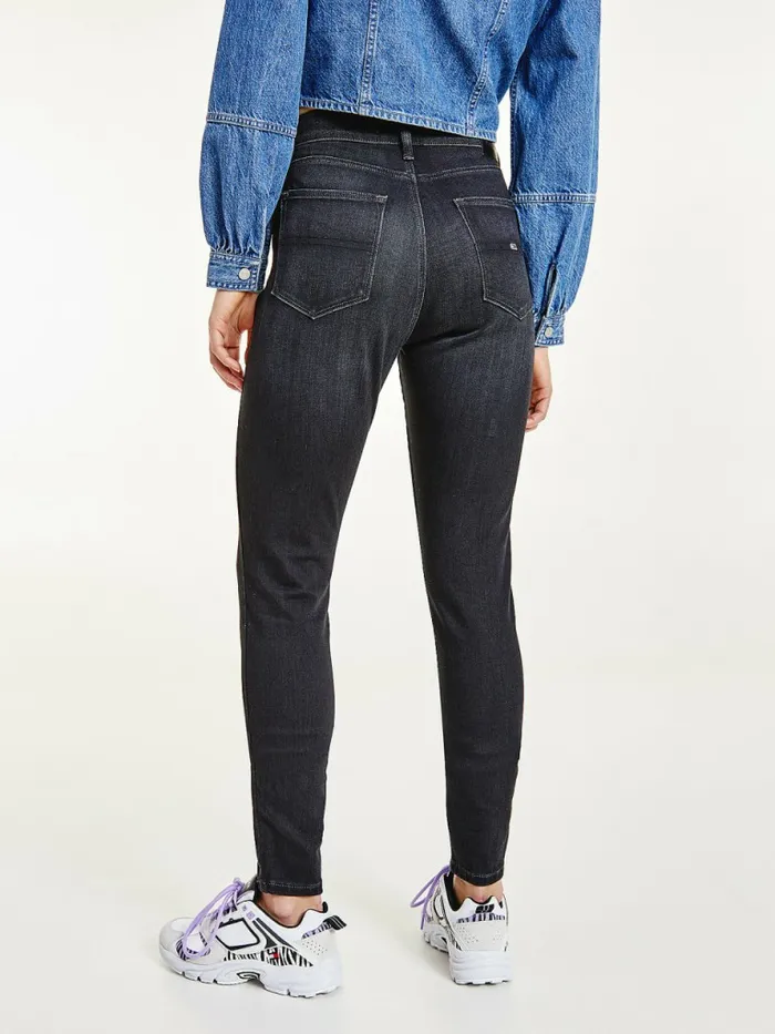 Tommy Hilfiger Sylvia High Rise Super Skinny Black Jeans Denim Black Womens Jeans Near Me
