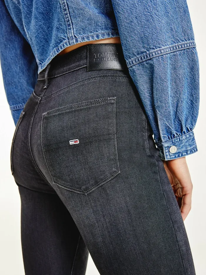 Tommy Hilfiger Sylvia High Rise Super Skinny Black Jeans Denim Black Womens Jeans Near Me