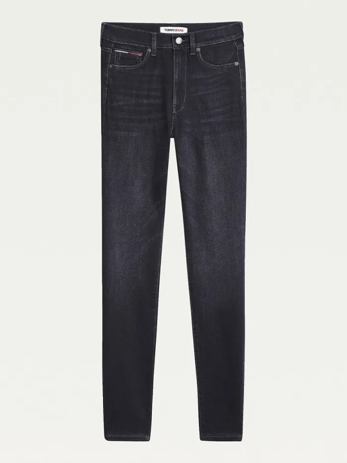 Tommy Hilfiger Sylvia High Rise Super Skinny Black Jeans Denim Black Womens Jeans Near Me