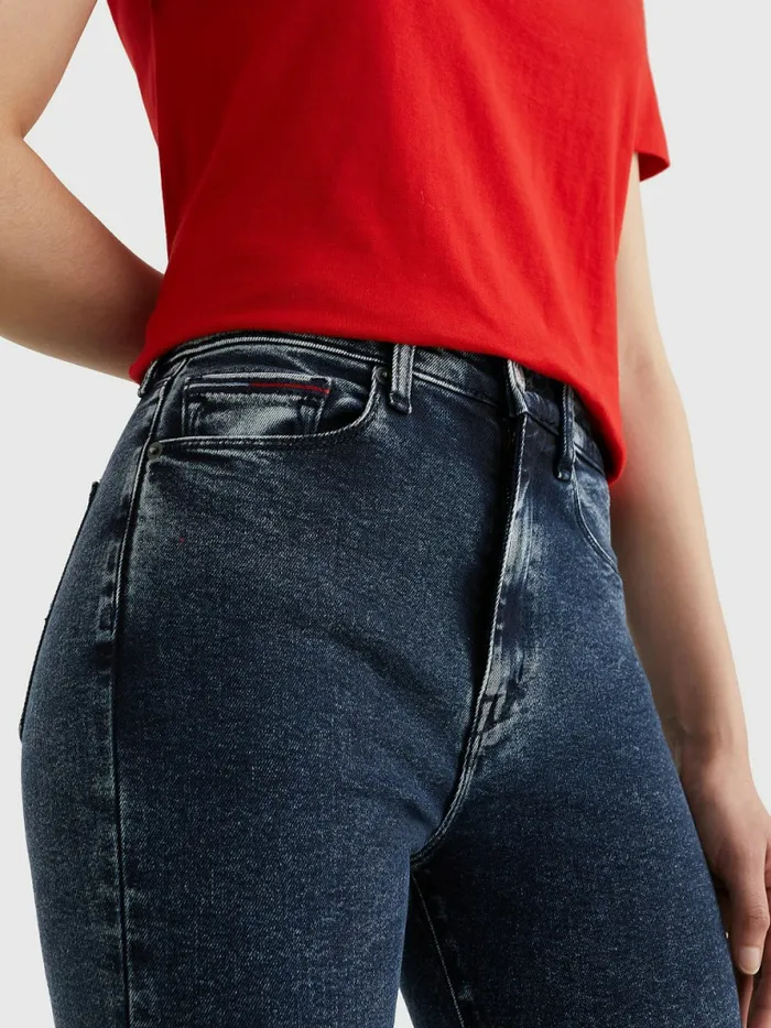 Tommy Hilfiger Sylvia High Rise Super Skinny Jeans Denim Black Womens Jeans Casaul