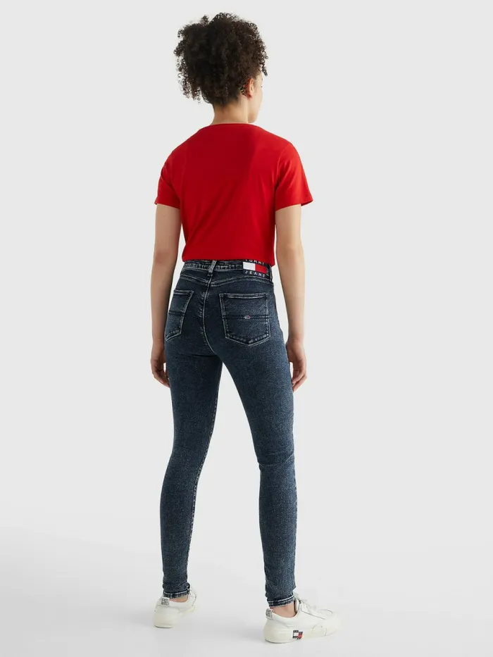Tommy Hilfiger Sylvia High Rise Super Skinny Jeans Denim Black Womens Jeans Casaul