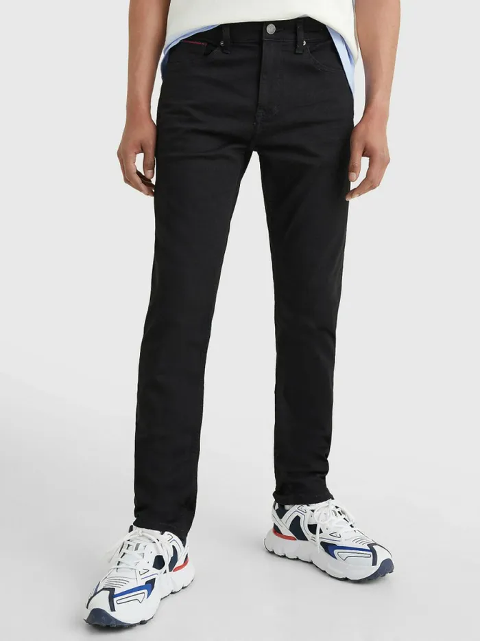 Tommy Hilfiger Tapered Slim Fit Black Jeans New Black Stretch Mens Jeans Cheap On Sale Tommy Hilfiger Tapered Slim Fit Black Jeans New Black Stretch Mens Jeans Cheap On Sale