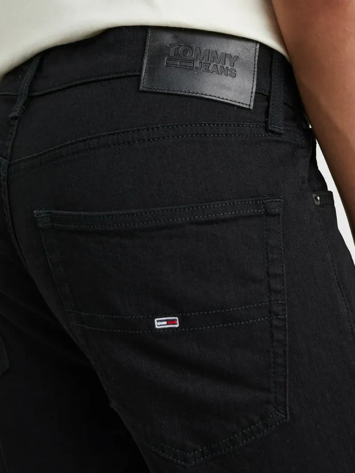 Tommy Hilfiger Tapered Slim Fit Black Jeans New Black Stretch Mens Jeans Cheap On Sale