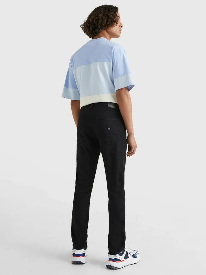 Tommy Hilfiger Tapered Slim Fit Black Jeans New Black Stretch Mens Jeans Cheap On Sale