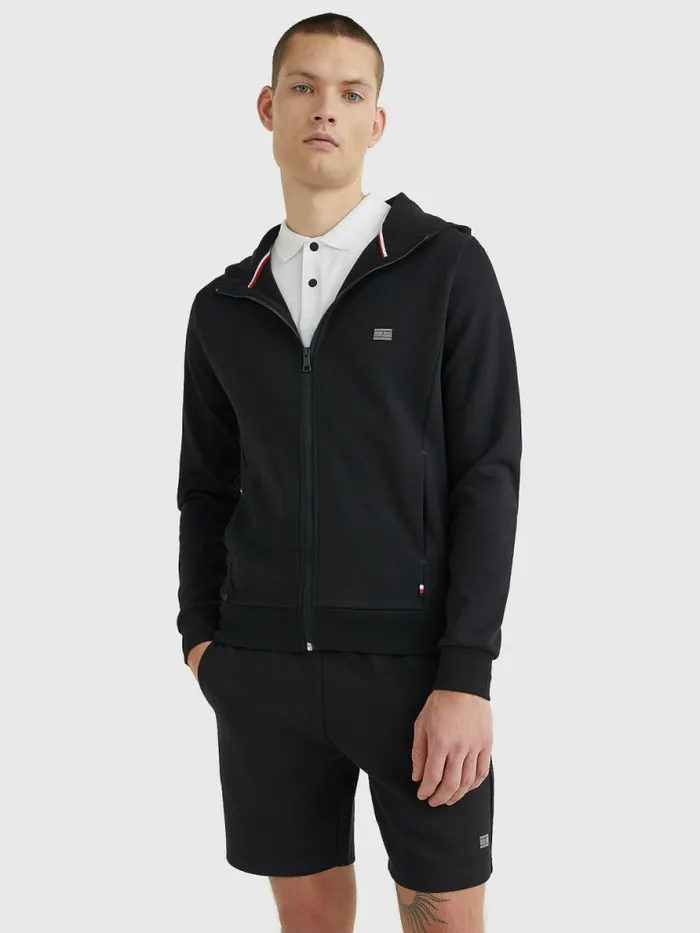 Tommy Hilfiger Tech Essentials ZipThru Hoody Black Mens Sweatshirts and Hoodies Fashion Tommy Hilfiger Tech Essentials ZipThru Hoody Black Mens Sweatshirts and Hoodies Fashion