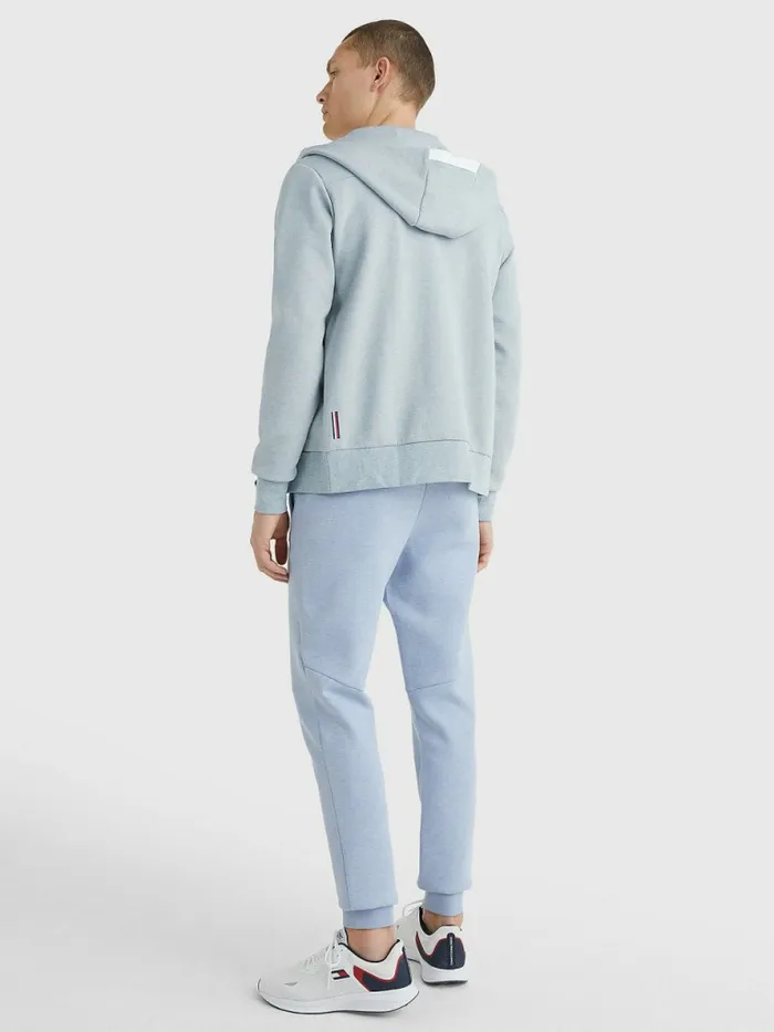 Tommy Hilfiger Tech Essentials ZipThru Hoody Thunder Cloud Heather Mens Sweatshirts and Hoodies Gift for Friend
