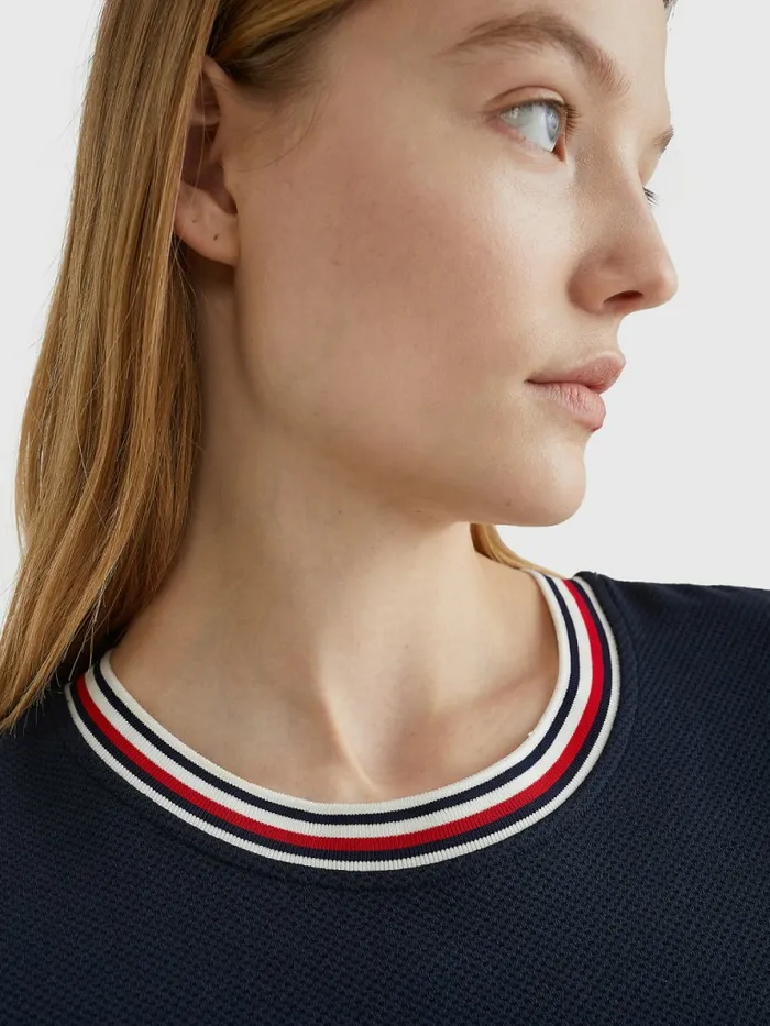 Tommy Hilfiger Textured Relaxed Fit TShirt Dress Desert Sky Womens Dresses and Jumpsuits Sale