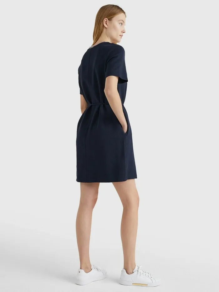 Tommy Hilfiger Textured Relaxed Fit TShirt Dress Desert Sky Womens Dresses and Jumpsuits Sale