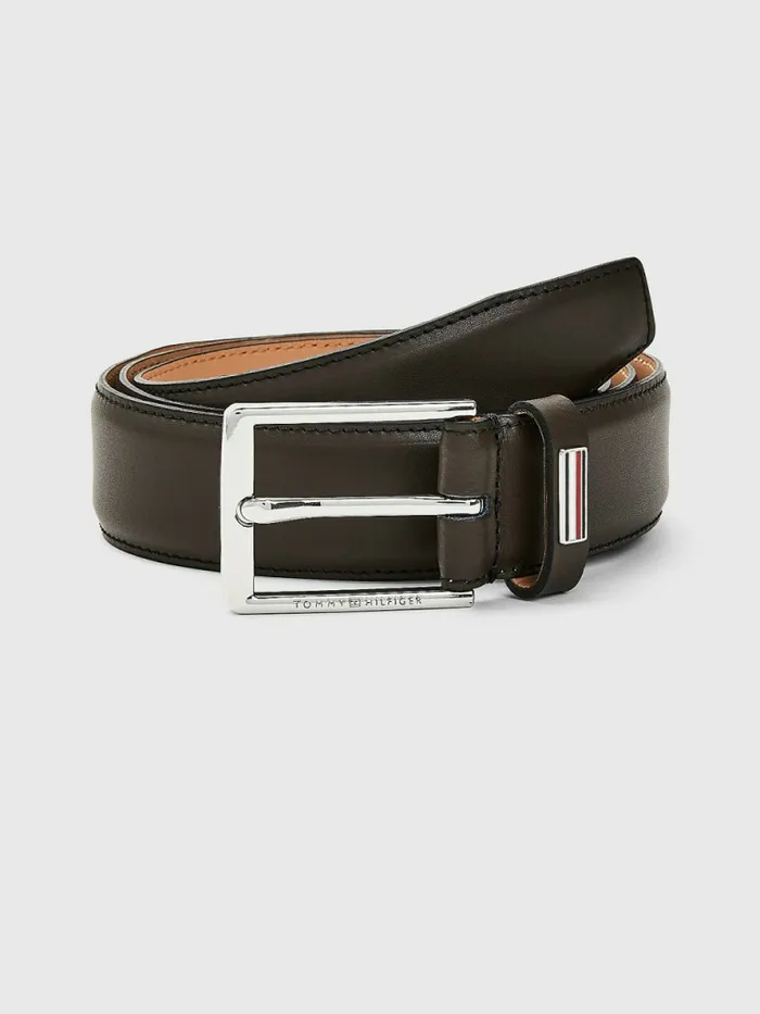 Tommy Hilfiger Th Business Leather Belt Testa Di Moro Mens Belts Casaul