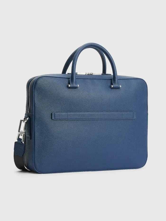 Tommy Hilfiger Th Business Leather Computer Bag Twilight Indigo Mens Bags Gift 4 You
