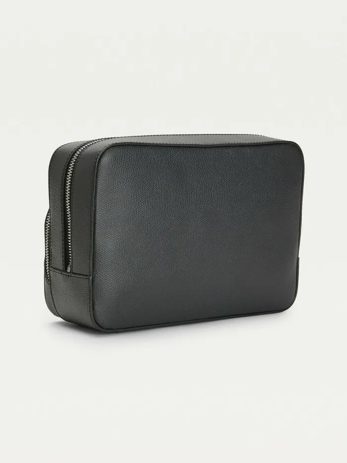 Tommy Hilfiger Th Business Leather Washbag Black Mens Bags Popular