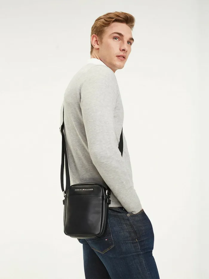 Tommy Hilfiger Th City Small Reporter Bag Black Mens Bags Sale