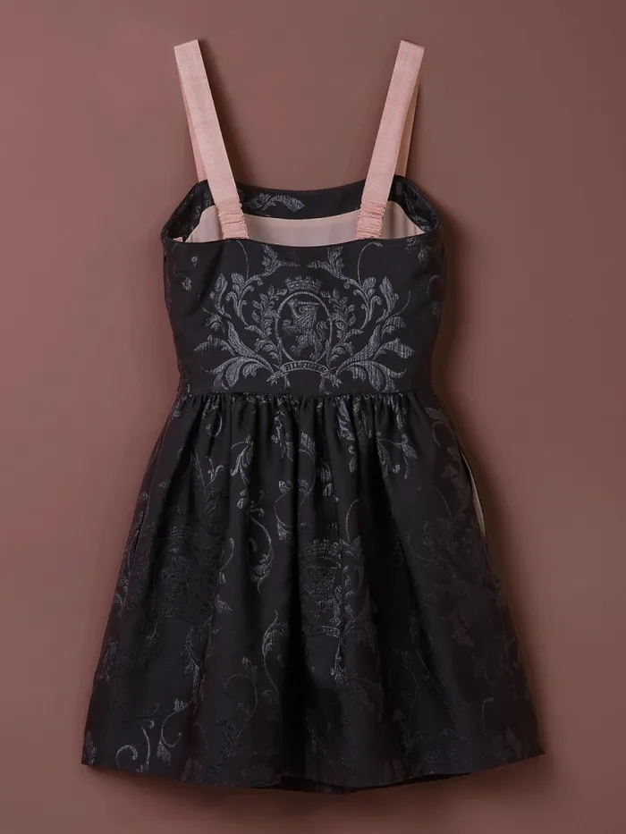 Tommy Hilfiger Th Collection Crest Mini Dress Black Womens Dresses and Jumpsuits For Sale