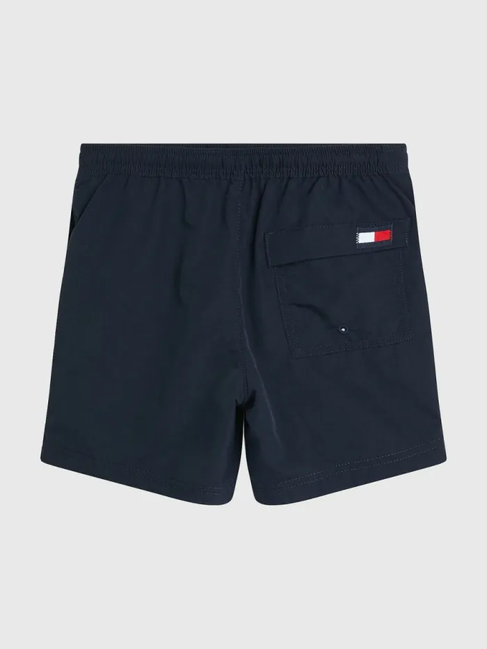 Tommy Hilfiger Th Established Drawstring Mid Length Swim Shorts Desert Sky Boys Swimwear On Sale