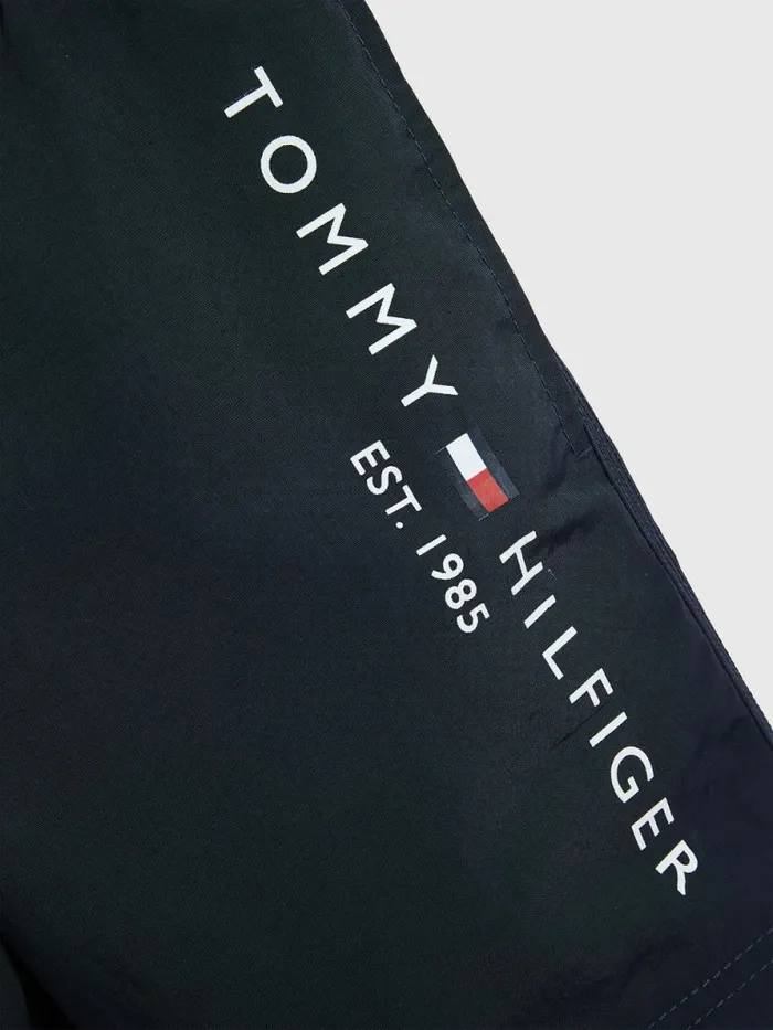 Tommy Hilfiger Th Established Drawstring Mid Length Swim Shorts Desert Sky Boys Swimwear On Sale