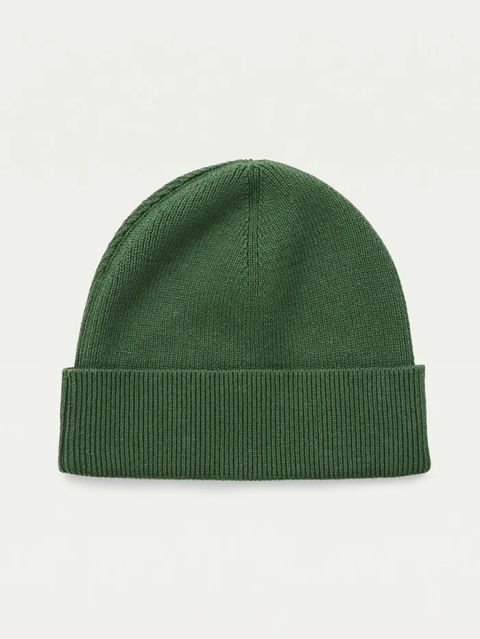 Tommy Hilfiger Th Established Knitted Cotton Beanie National Forest Mens Hats and Scarves Popular