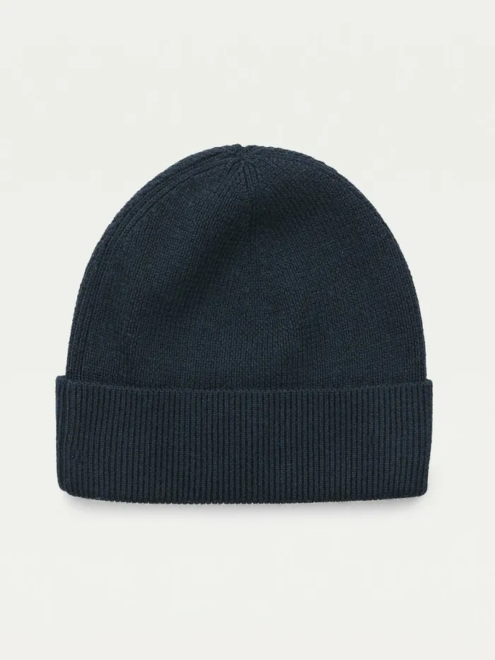Tommy Hilfiger Th Established Knitted Cotton Beanie Tommy Navy Mens Hats and Scarves Sale