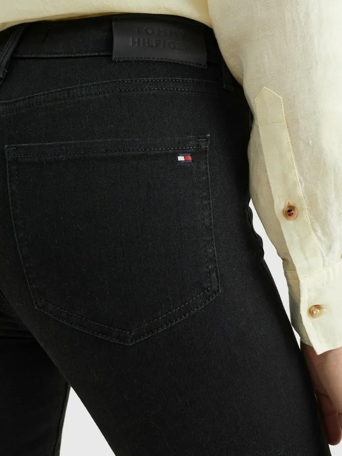 Tommy Hilfiger Th Flex Harlem High Rise Super Skinny Jeans Black Womens Essentials Sale
