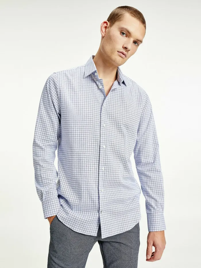 Tommy Hilfiger Th Flex Herringbone Regular Fit Shirt Th WhiteWedge Blue Mens Shirts On Sale Tommy Hilfiger Th Flex Herringbone Regular Fit Shirt Th WhiteWedge Blue Mens Shirts On Sale