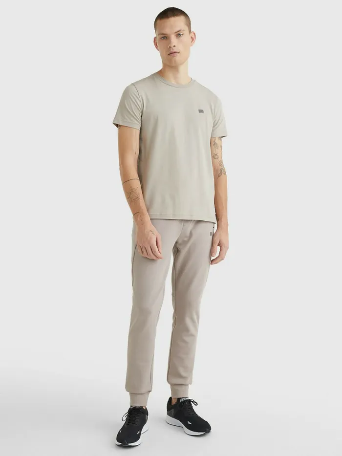 Tommy Hilfiger Th Flex Tech Essentials TShirt Stone Mens TShirts Popular