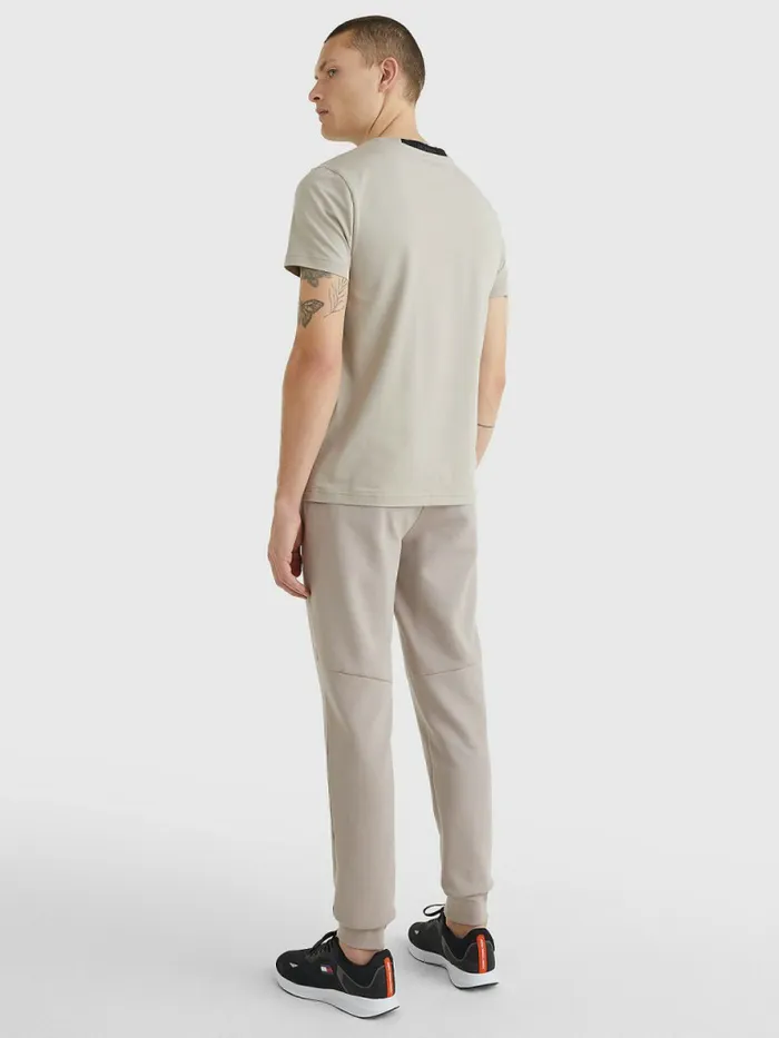 Tommy Hilfiger Th Flex Tech Essentials TShirt Stone Mens TShirts Popular