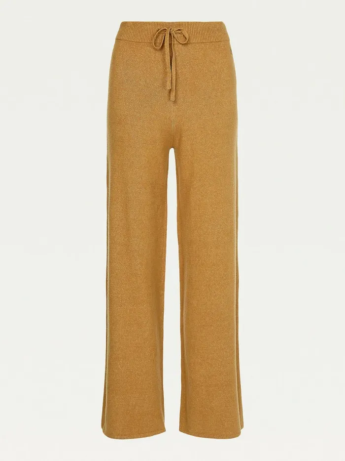 Tommy Hilfiger Th Flex Wide Leg Trousers Countryside Khaki Womens CoOrds