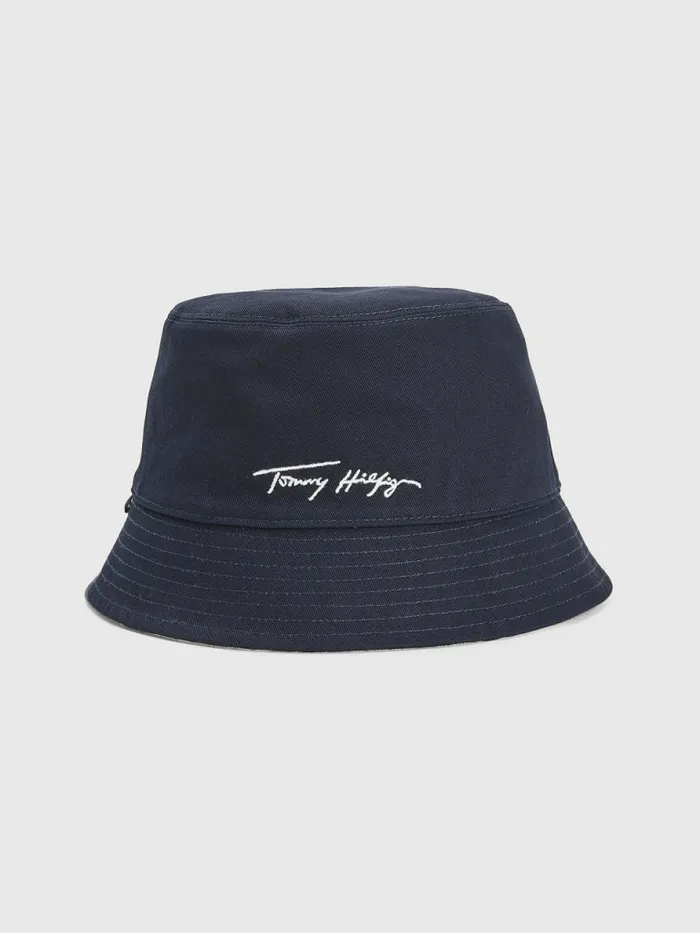 Tommy Hilfiger Th Modern Reversible Bucket Hat Desert Sky Mens Hats and Scarves Fashion