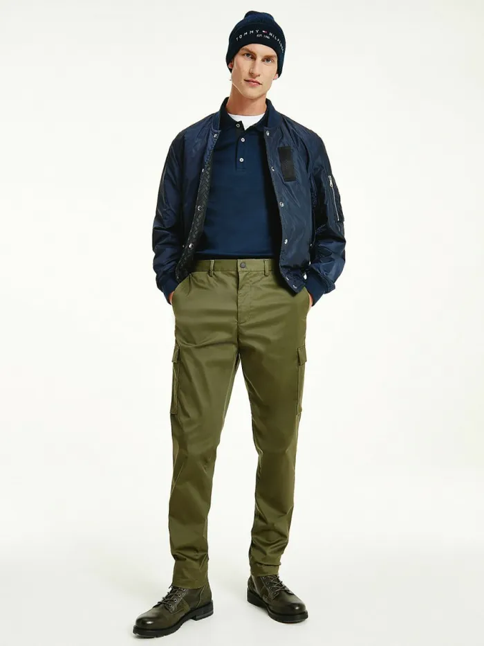 Tommy Hilfiger Th Modern Slim Fit Cargo Trousers Army Green Mens Trousers