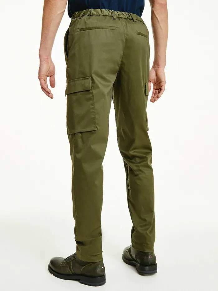 Tommy Hilfiger Th Modern Slim Fit Cargo Trousers Army Green Mens Trousers