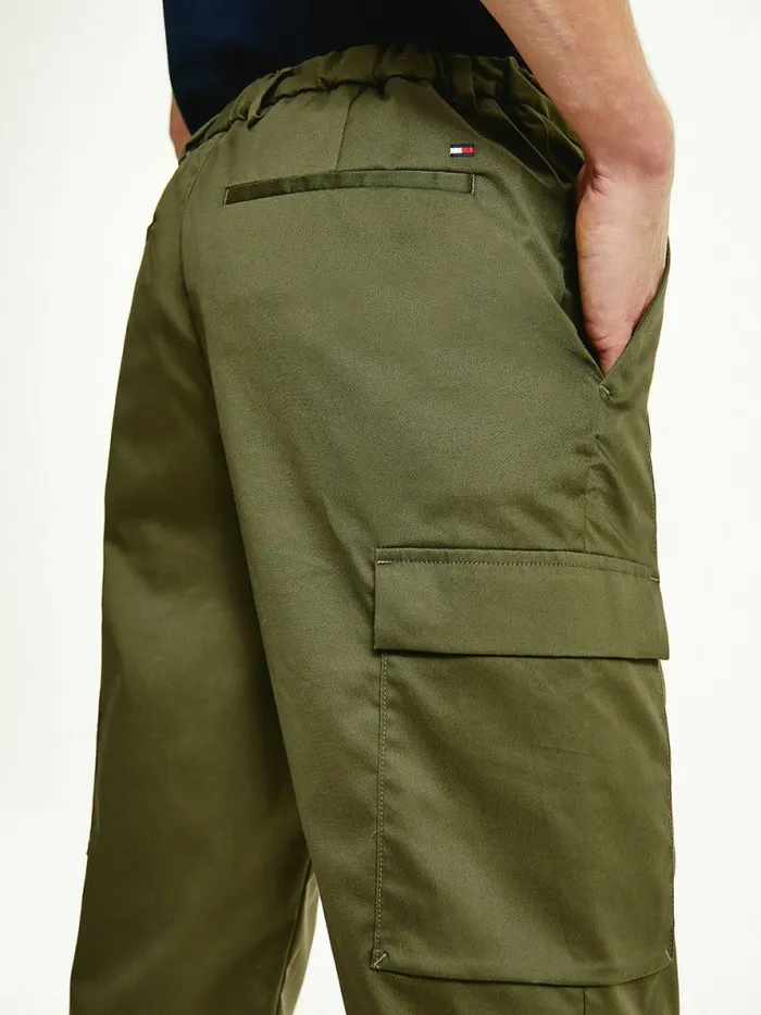 Tommy Hilfiger Th Modern Slim Fit Cargo Trousers Army Green Mens Trousers