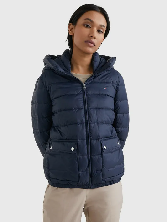 Tommy Hilfiger Th Protect Hooded Padded Jacket Desert Sky Womens Coats and Jackets Gift Ideas Tommy Hilfiger Th Protect Hooded Padded Jacket Desert Sky Womens Coats and Jackets Gift Ideas