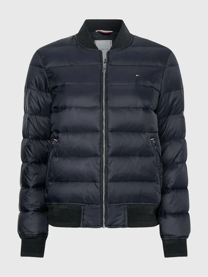 Tommy Hilfiger Th Protect Lightweight Filled Bomber Jacket Black Womens Coats and Jackets For Sale