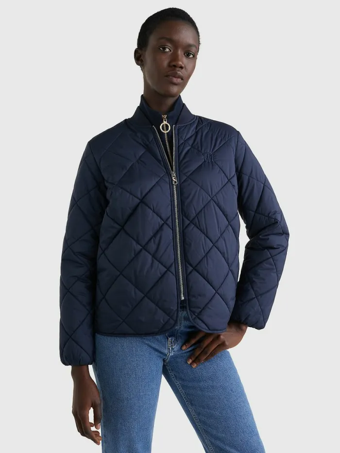 Tommy Hilfiger Th Protect Quilted Bomber Jacket Desert Sky Womens Coats and Jackets Cheap On Sale Tommy Hilfiger Th Protect Quilted Bomber Jacket Desert Sky Womens Coats and Jackets Cheap On Sale