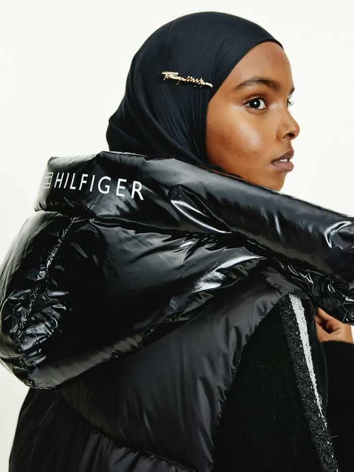 Tommy Hilfiger Th Protect Relaxed Down Puffer Vest Black Womens Coats and Jackets Fashion