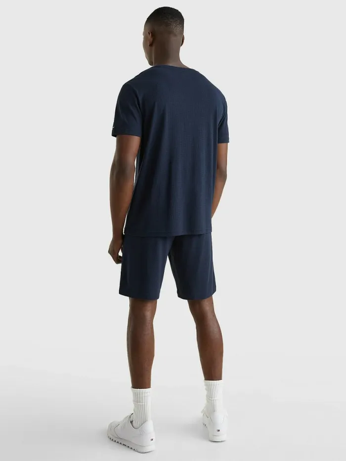 Tommy Hilfiger Th Stretch Logo TShirt Desert Sky Mens TShirts Popular